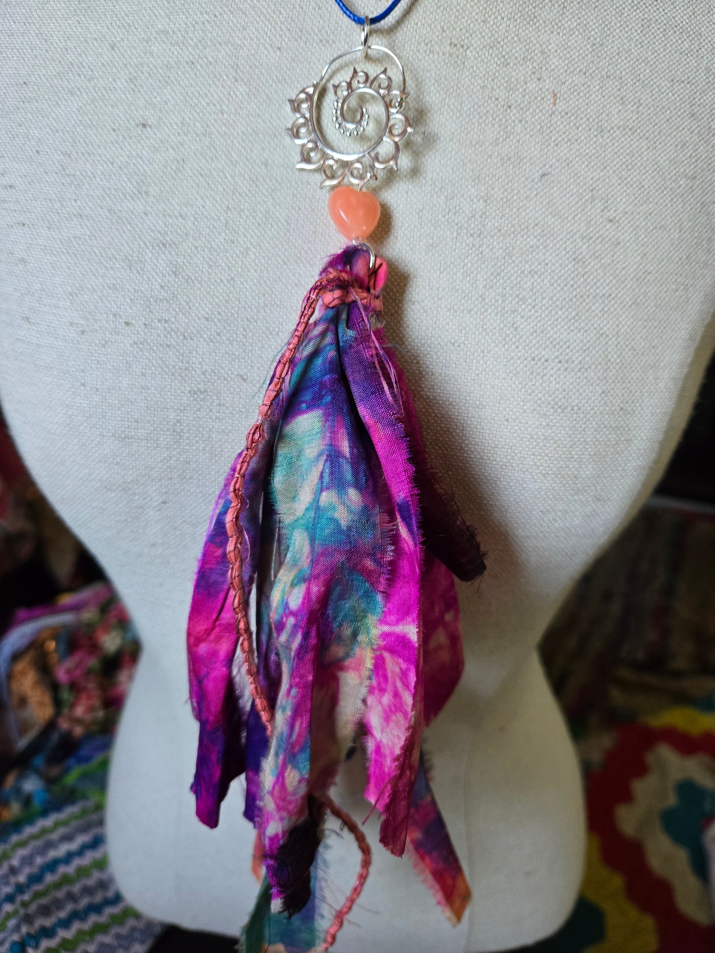 Upcycled Sari Silk Necklace