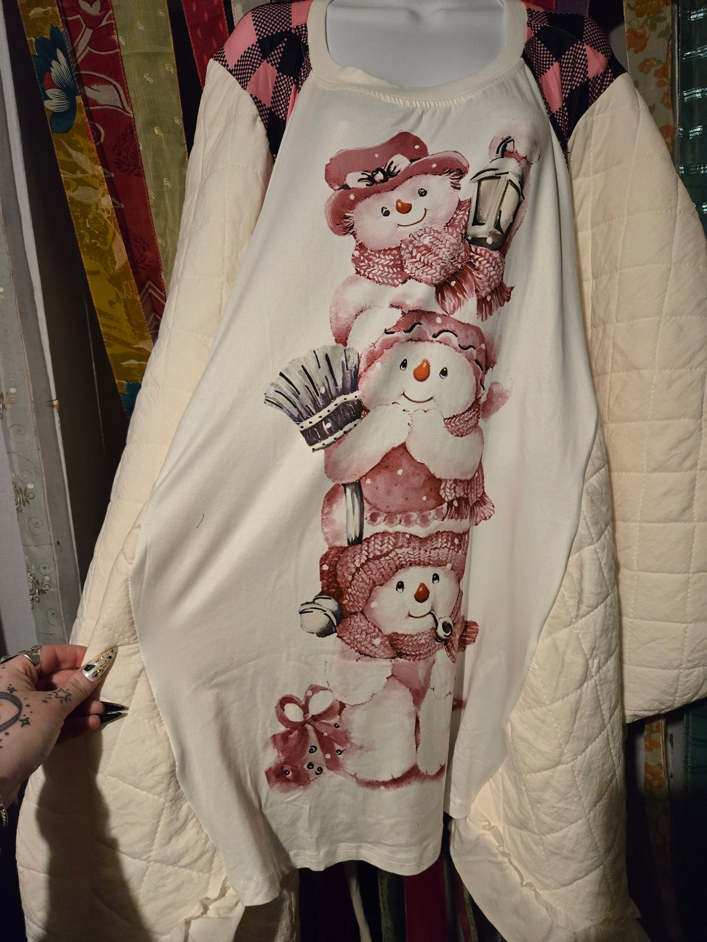 Upcycled Snowman Blanket Tee