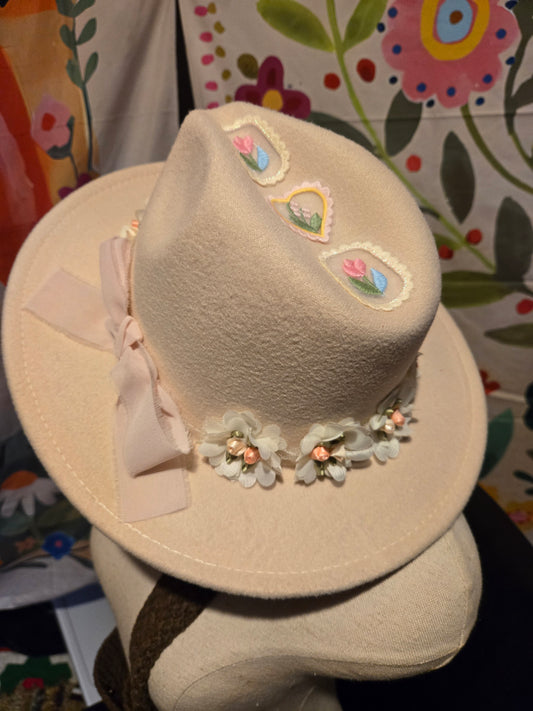 Upcycled Floral Hat